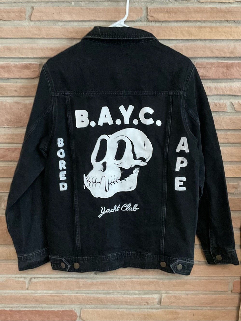 Bored Ape Yacht Club McBess The Dudes Limited Edition Black Denim Jacket Large